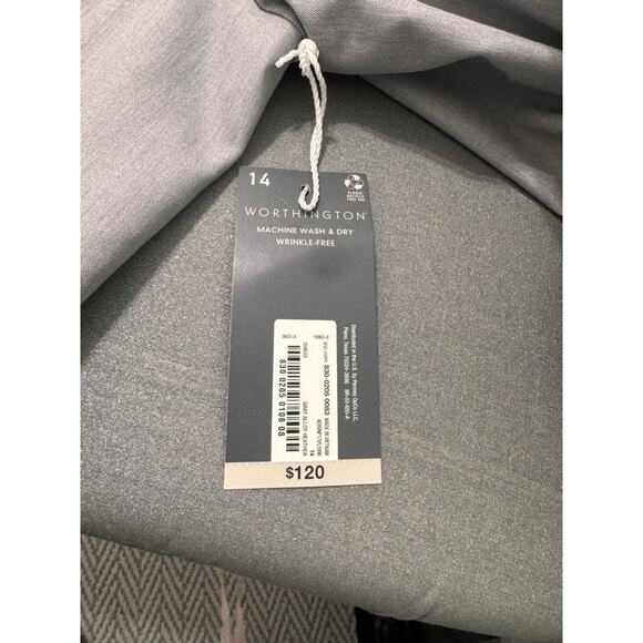 Worthington Women's Gray Double Breasted Blazer Size 14 - Picture 7 of 9